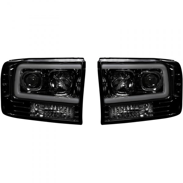RECON 264192BKC SMOKED PROJECTOR HEADLIGHTS WITH OLED U-BAR - sunny-diesel-performance