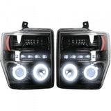 RECON 264196BKCC SMOKED PROJECTOR HEADLIGHTS WITH CCFL HALOS - sunny-diesel-performance