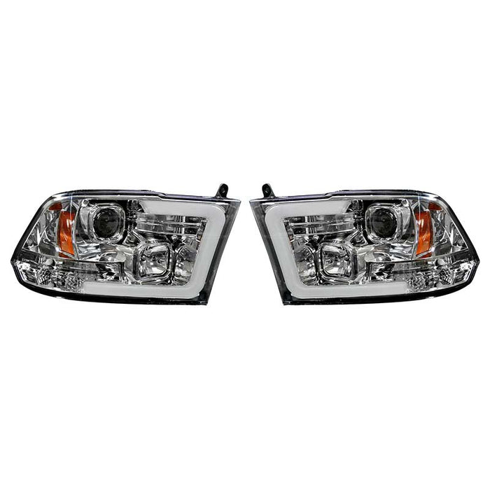 RECON 264270CLC CLEAR PROJECTOR HEADLIGHTS WITH OLED U-BAR - sunny-diesel-performance
