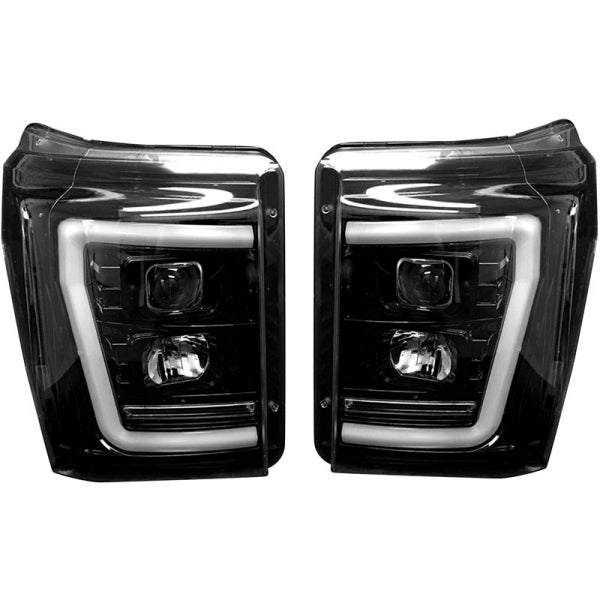 RECON 264272BKC SMOKED PROJECTOR HEADLIGHTS WITH OLED U-BAR - sunny-diesel-performance