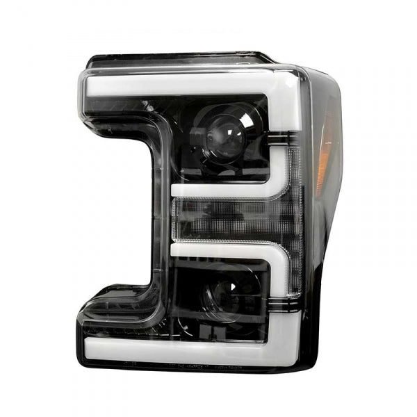 RECON 264372BKC SMOKED HEADLIGHTS WITH SCANNING SIGNALS & OLED DRL - sunny-diesel-performance