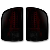 RECON 264189RBK DARK RED SMOKED LED TAIL LIGHTS - sunny-diesel-performance