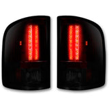 RECON 264189RBK DARK RED SMOKED LED TAIL LIGHTS - sunny-diesel-performance