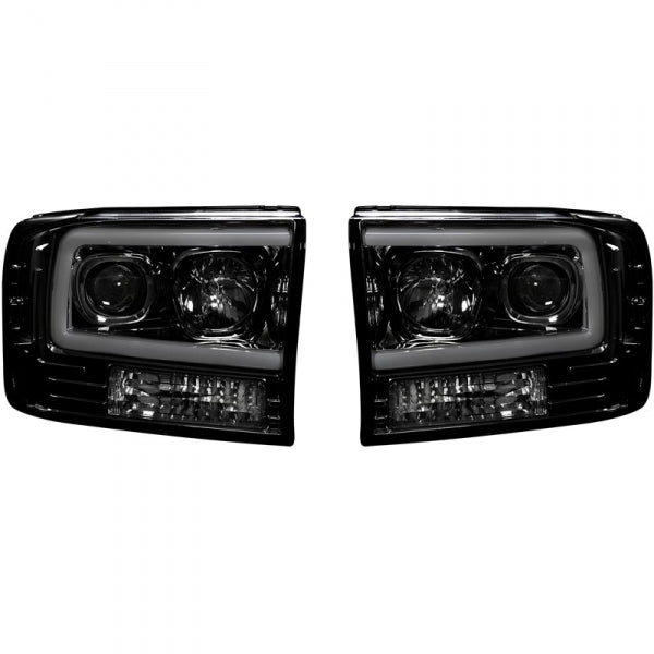 RECON 264192BKC SMOKED PROJECTOR HEADLIGHTS WITH OLED U-BAR - sunny-diesel-performance
