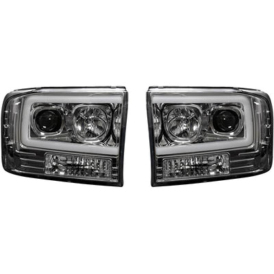 RECON 264192CLC CLEAR PROJECTOR HEADLIGHTS WITH OLED U-BAR - sunny-diesel-performance