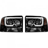RECON 264193BKC SMOKED PROJECTOR HEADLIGHTS WITH OLED U-BAR - sunny-diesel-performance