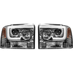 RECON 264193CLC CLEAR PROJECTOR HEADLIGHTS WITH OLED U-BAR - sunny-diesel-performance