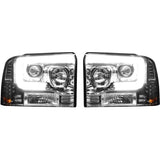 RECON 264193CLC CLEAR PROJECTOR HEADLIGHTS WITH OLED U-BAR - sunny-diesel-performance