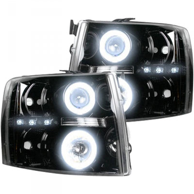 RECON 264195BKCC SMOKED PROJECTOR HEADLIGHTS WITH CCFL HALOS - sunny-diesel-performance