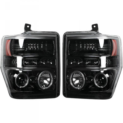 RECON 264196BKCC SMOKED PROJECTOR HEADLIGHTS WITH CCFL HALOS - sunny-diesel-performance