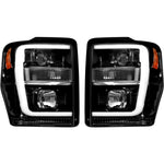 RECON 264196BKC SMOKED PROJECTOR HEADLIGHTS WITH OLED U-BAR - sunny-diesel-performance