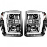 RECON 264196CLC CLEAR PROJECTOR HEADLIGHTS WITH OLED U-BAR - sunny-diesel-performance