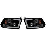 RECON 264270BKC SMOKED PROJECTOR HEADLIGHTS WITH OLED U-BAR - sunny-diesel-performance