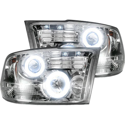 RECON 264270CL CLEAR PROJECTOR HEADLIGHTS WITH LED HALOS - sunny-diesel-performance