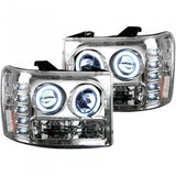 RECON 264271CL CLEAR PROJECTOR HEADLIGHTS WITH LED HALOS - sunny-diesel-performance