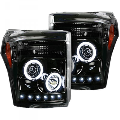RECON 264272BKCC SMOKED PROJECTOR HEADLIGHTS WITH CCFL HALOS - sunny-diesel-performance