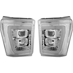 RECON 264272CLC CLEAR PROJECTOR HEADLIGHTS WITH OLED U-BAR - sunny-diesel-performance