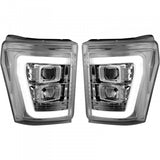 RECON 264272CLC CLEAR PROJECTOR HEADLIGHTS WITH OLED U-BAR - sunny-diesel-performance
