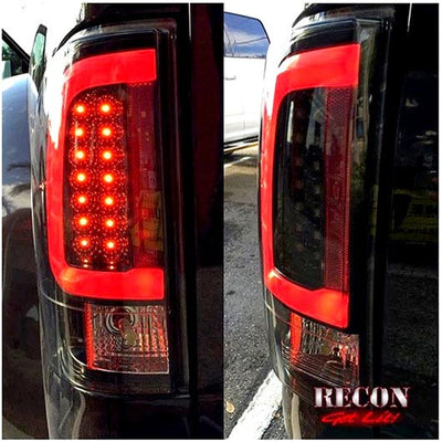RECON 264292BKS SMOKED OLED SCANNING LED TAIL LIGHTS - sunny-diesel-performance