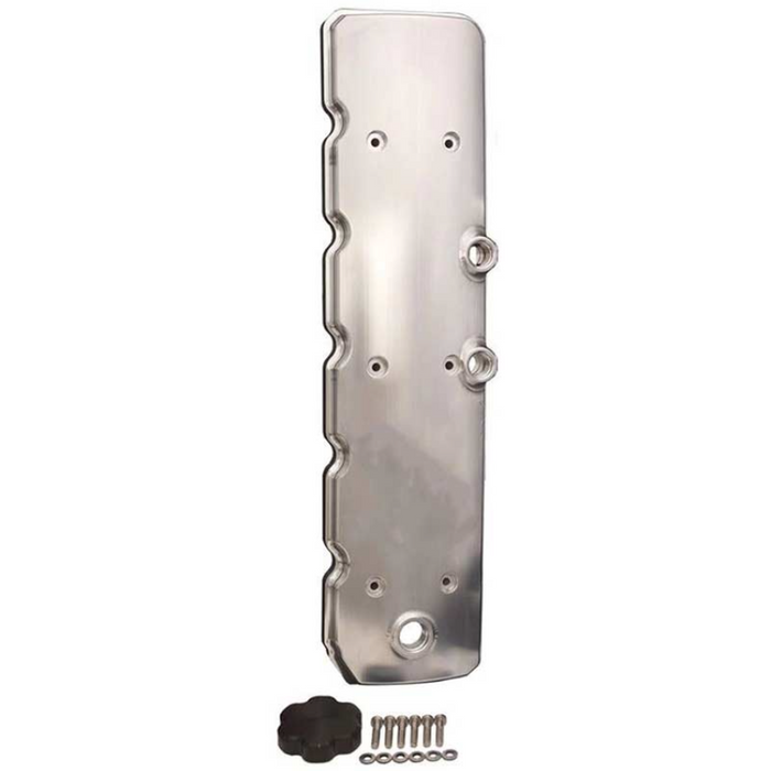 BEANS DIESEL BILLET ROUND TOP VALVE COVER WITH DUAL CCV OUTLETS