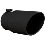 MBRP T5075BLK 5"-6" BLACK ANGLED ROLLED END SINGLE WALLED TIP - sunny-diesel-performance